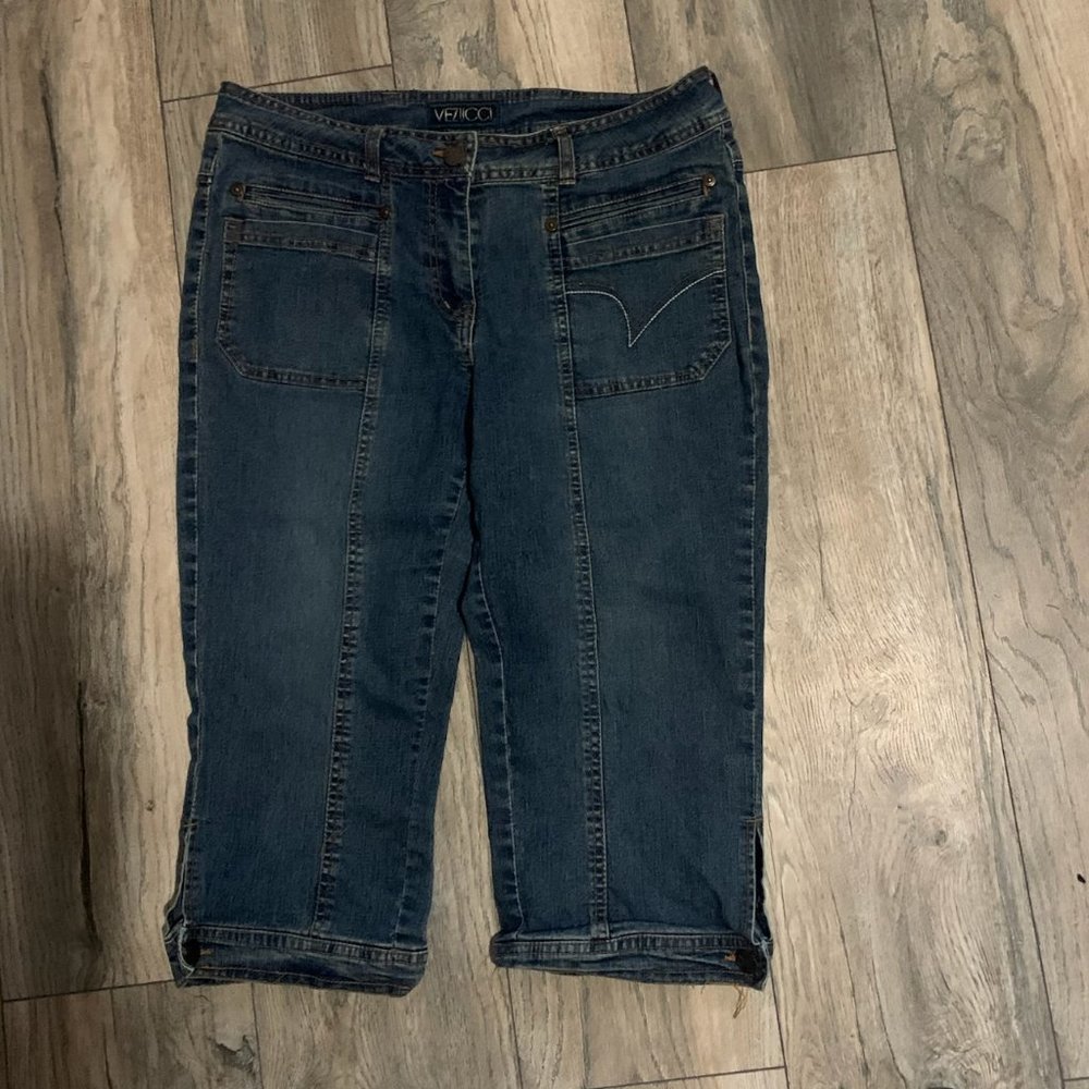 VENUCCI CAPRI CROPPED DENIM JEANS 10-EUC‎